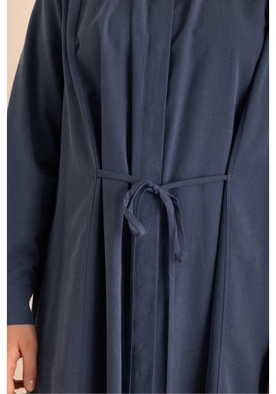 Aker Lacivert Beli Bağcıklı Cotton Tunik Lacivert Lacivert