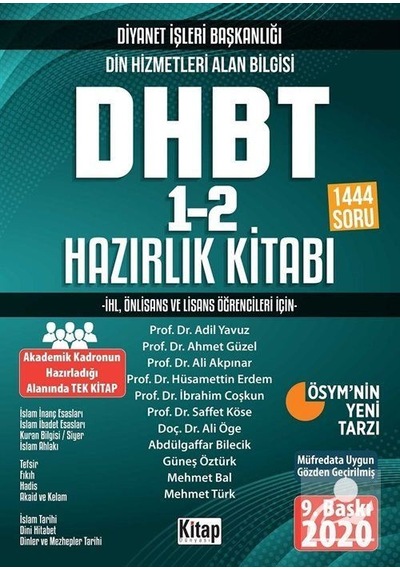 DHBT 1-2 Hazırlık Kitabı- Kitap Dünyası