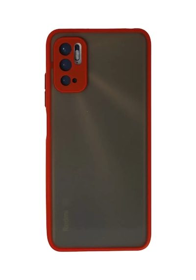 Xiaomi Redmi Note 10 5g Kılıf Montreal Silikon Kapak - Kırmızı Çok Renkli