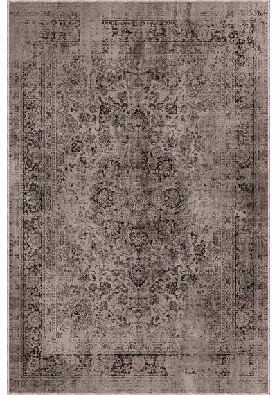 Bej Vintage Kaymaz Tabanlı Makinede Yıkanabilir Halı Rv278n11