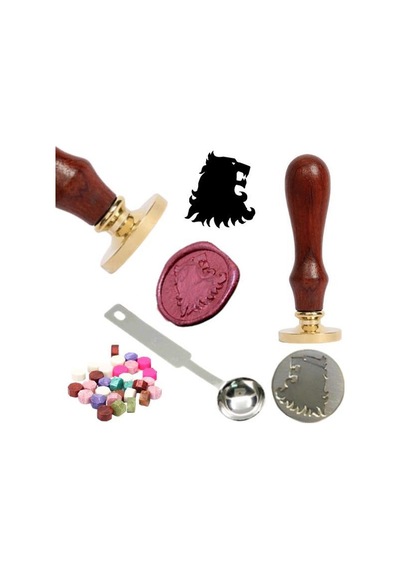 Profisher Mektup Damga Mühürü Direwolf + 30 Mühür Mumu + Eritme Kaşığı Diğer