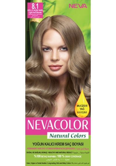 Neva Color Saç Boyası Seti 8.1 Küllü Açık Sarı 8698636612388