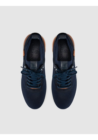 Cabani Erkek Triko Detaylı Kışlık Sneaker Lacivert