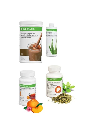 Herbalife Çikolata Shake 50 Gr Limon Aromalı Çay Thermo Complete Ve Shaker Set