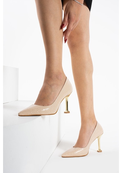 Kadın Topuklu Stiletto Ayakkabı Bej