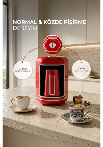 Kısmet Pro Türk Kahve Makinesi, 4 Fincan Kapasiteli Közde Türk Kahves K-607