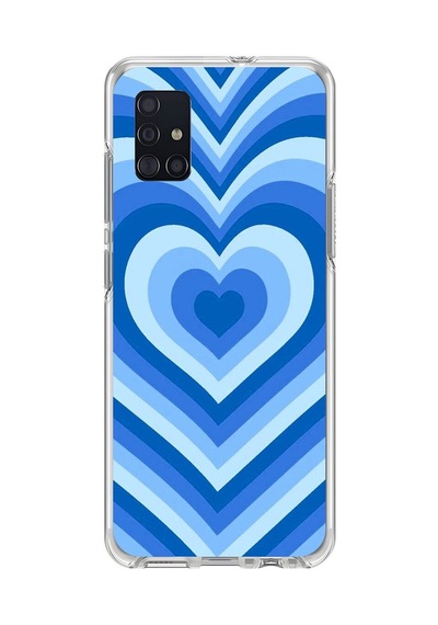 Samsung Galaxy A51 Uyumlu Şeffaf Kılıf Kalp 4 Tasarımlı