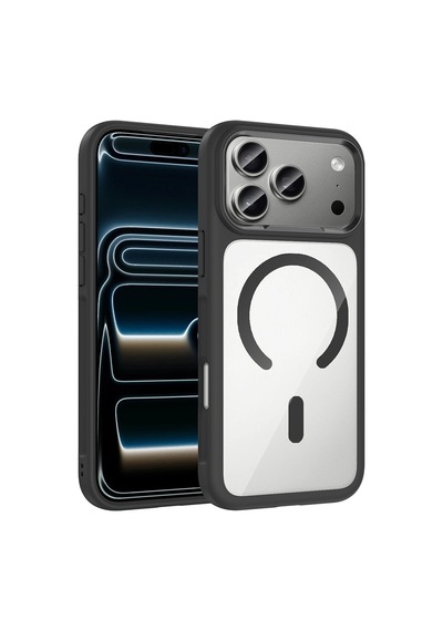 Apple Uyumlu iPhone 17 Pro Kılıf M-safe Şarj Özellikli Metal Kamera Çerçeveli Zore Tiko Kapak