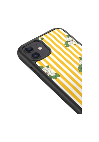 İphone 11 Uyumlu Manolya Desenli Kamera Korumalı Darbelere Dayanıklı Kılıf 1113-manolya-iphone11