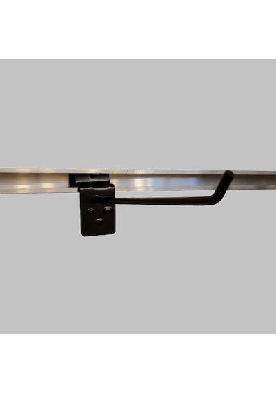 200 Adet 10 cm Kanallı Pano Kancası Raf Askısı Siyah