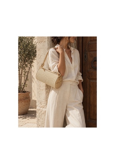 Nura Collection Kadın Altın Silindir Model Ayarlanabilir Çift Askılı El Ve Omuz Çantası Altın - 919280649 Altın