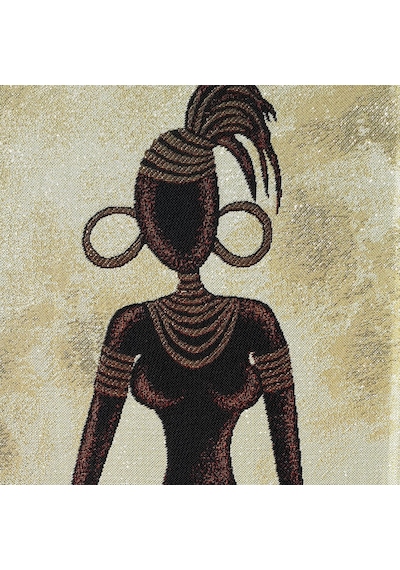 Figüratif Seri-30 Dokuma Goblen Kumaş-Afrikalı set2