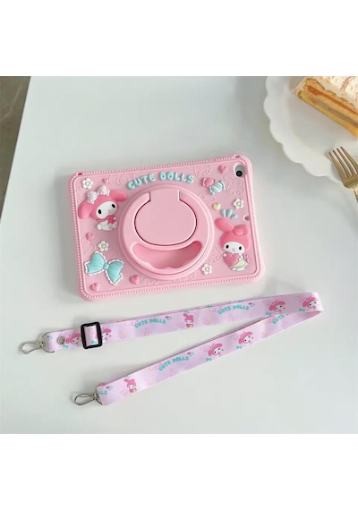 Lenovo Tab Tb311fu 10.1" İnç Uyumlu Cute Dolls Kılıf Standlı Eğle