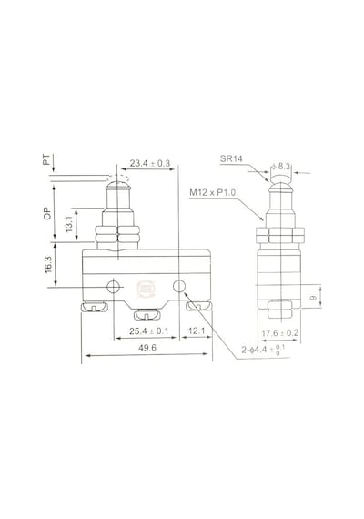 Lmz15-gq-b Kalın Uzun Pimli Limit Switch