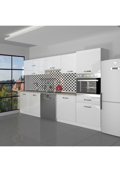 Decoraktiv Elite 280y Ankastre Boy Dolaplı Mdf Hazır Mutfak Dolabı - Tezgah Dahil - Parlak Beyaz Decoraktiv Elite 280y Ankastre Boy Dolaplı Mdf Hazır Mutfak Dolabı - Tezgah Dahil - Parlak Beyaz