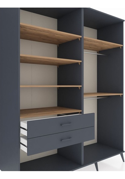 Kronos Gardrop 6 Raflı 2 Çekmeceli 2 Askılı 176x59x221 Antrasit-çam/antrasit Çam/antrasit Kronos Gardrop 6 Raflı 2 Çekmeceli 2 Askılı 176x59x221 Antrasit-çam/antrasit Çam/antrasit