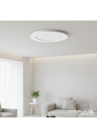 Kendal Kdl402 Sıva Altı Slim Led Panel 15w Günışığı Asma Tavan Aydınlatma Siyah