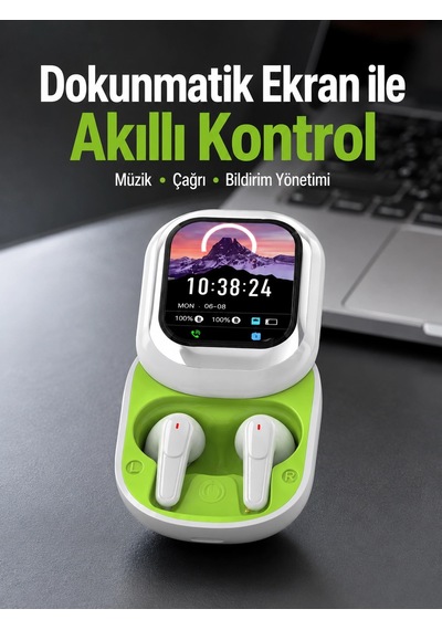 Dokunmatik Ekranlı Aktif Gürültü Azaltma Özellikli Kablosuz Kulaklık V5.4 Standart