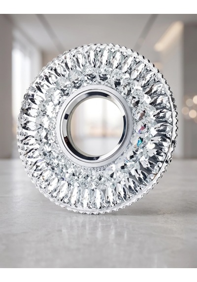 1 Adet Cata Ct 6583 Hanımeli Led Çerçeveli Günışığı Kristal Cam Spot Kasa Çok Renkli