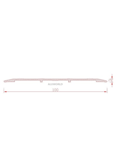 Geniş Eşik Profili 10 Cm - Parke Geçiş Profili 100 Mm-85 Cm