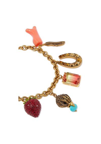 Multi Charms Bileklik, Altın Renkli, Figürlü Tasarım