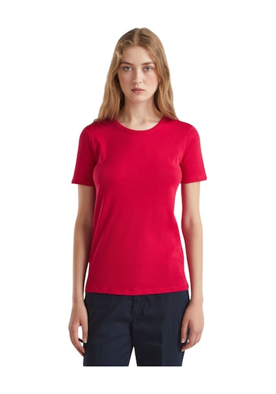United Colors Of Benetton Basic Kısa Kollu Bisiklet Yaka T-shirt Fuşya