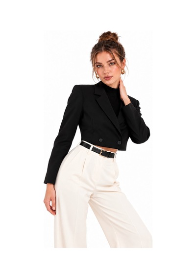 Saade Acı Kahverengi-siyah Kadın Regular Fit Kruvaze Kapama Dokuma Crop Blazer Ceket -şık & Spor 2li Paket Kahverengi - Siyah Saade Acı Kahverengi-siyah Kadın Regular Fit Kruvaze Kapama Dokuma Crop Blazer Ceket -şık & Spor 2li Paket Kahverengi - Siyah
