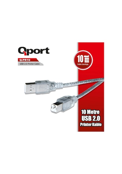 Teknoteg - Ox - Qport Q-pr10 Usb 2.0 10 Metre Prınter Kablosu