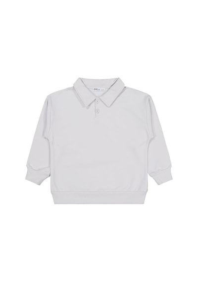 Civil Boys Pola Yaka 6-9 Yaş Sweatshirt - Gri Açık Gri