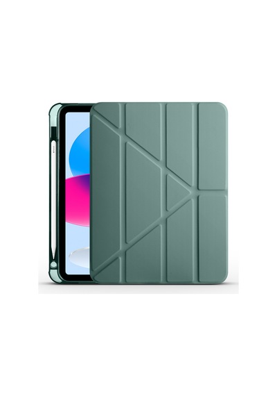 Apple  Uyumlu iPad, 10.9 2022 10.nesil Kılıf Tri Folding Kalem Bölmeli Standlı Kılıf
