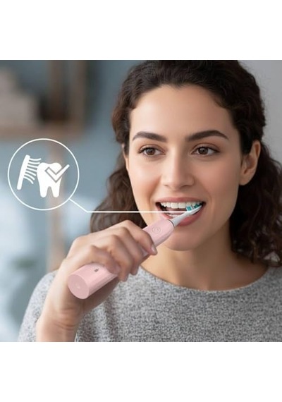 Ntl-tb-01ep Otomatik, Şarjlı Sonik Diş Fırçası, Pembe, 60 Hareketli Başlık