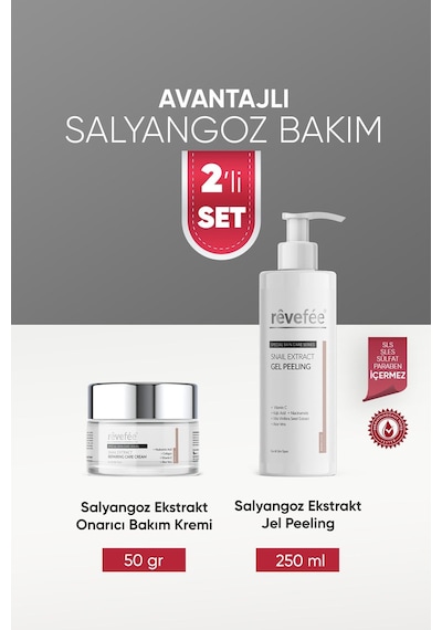 Salyangoz Ekstraktlı Onarıcı Bakım Kremi & Salyangoz Ekstraktlı Jel Peeling