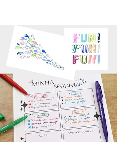 Ses15c-p2x Brush Sing Pen Fırça Uçlu Kalem - Pembe