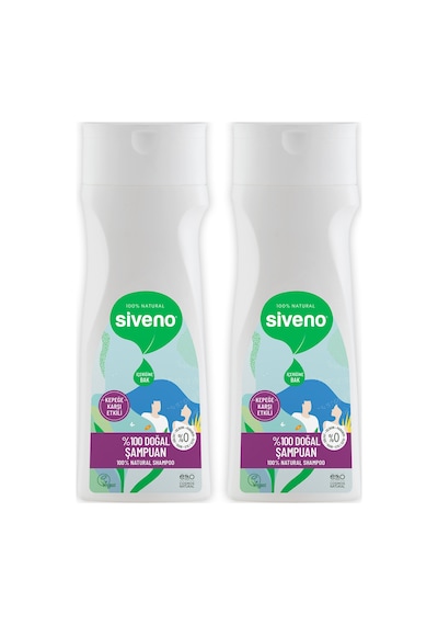 Siveno %100 Doğal Kepeğe Karşı Etkili Şampuan Yağlı Saçlar Çay Ağacı Keklik Üzümü Vegan 300 Ml X 2 Adet Tüm Saç Tipleri