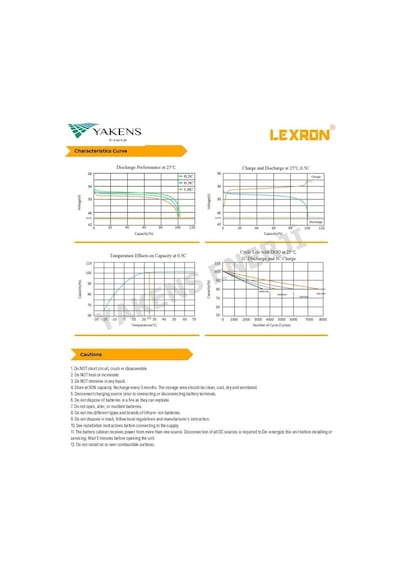 Lexron 100ah 48v Lifepo4 Pil Lityum Akü Lexron