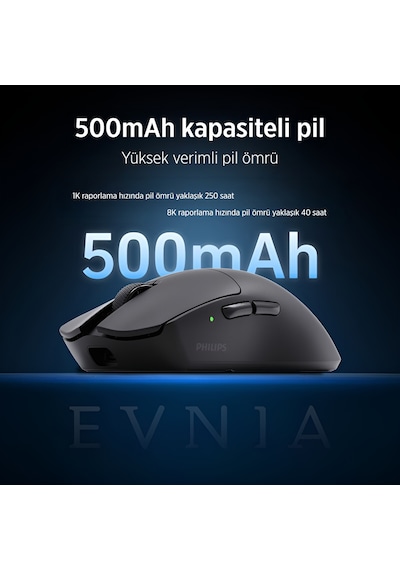 Philips EVNIA Serisi SPK9718 Kablosuz Bluetooth Dual Mod 36000 DPI 6 Tuşlu Optik Oyuncu Mouse