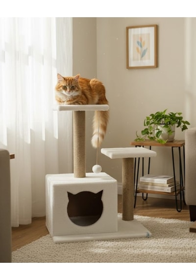 Reyo Pet Stepli Yuvalı Kedi Tırmalaması Kedi Görünümlü