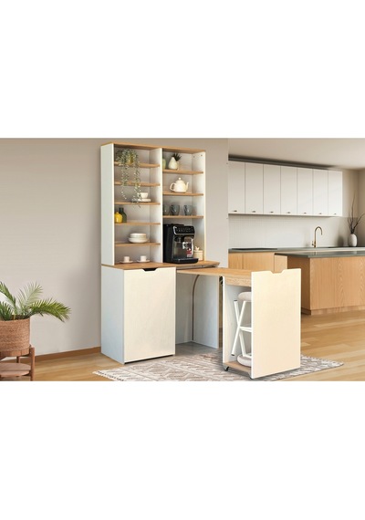 Florence Kahve Köşesi Katlanabilir Masalı Krem Sedef 70 Cm Krem - Sedef Florence Kahve Köşesi Katlanabilir Masalı Krem Sedef 70 Cm Krem - Sedef