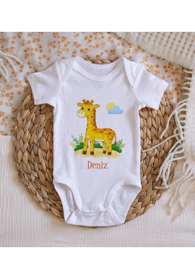 Bitmeyenkartus Bk Kids Isimli Bebek Body Zıbın - Model 20 Beyaz