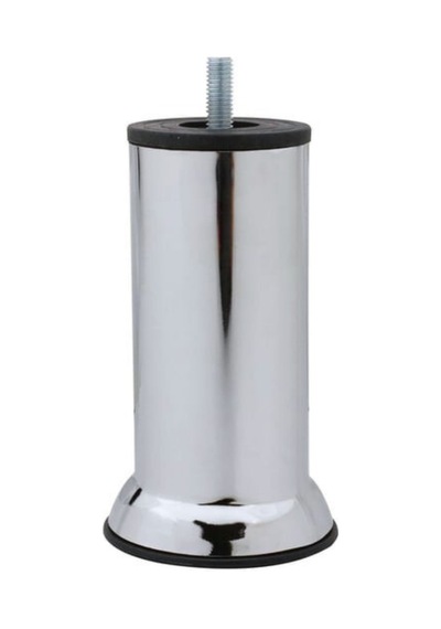 Metal Ayak Vidalı Pasolu Mobilya Yatak Koltuk Baza Ayağı Metal 4 Adet 12cm Krom 10mm Vidalı Krom