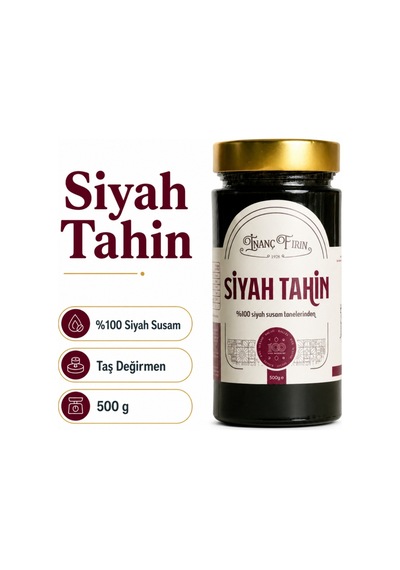 Doğal Siyah Tahin 500 Gr - Yüksek Kalsiyum & Yoğun Aroma - 841872324