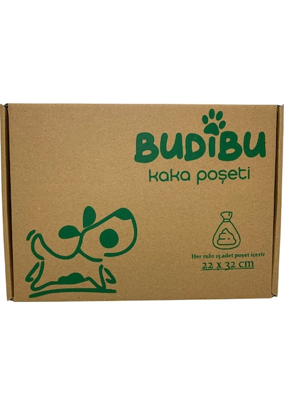 Budibu Köpek Kaka Poşeti Dışkı Torbası 12 Rulo + Taşıma Çantası Mavi