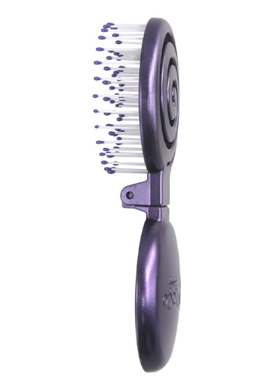 Proco Proco Beauty Makaron Metalik - Üç Boyutlu 3d Esnek Aynalı Çanta Boy Saç Fırçası - Compact Detangler