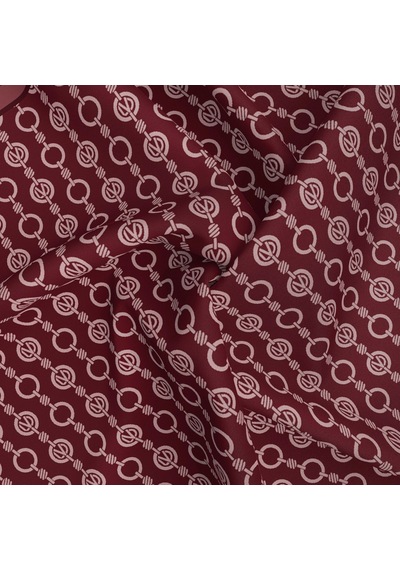 Levidor Kristal Eşarp Zincir Desen Bordo Bordo