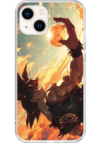 Apple Uyumlu iPhone 13 Şeffaf Kılıf Dragon Ball-z Tasarımlı 3