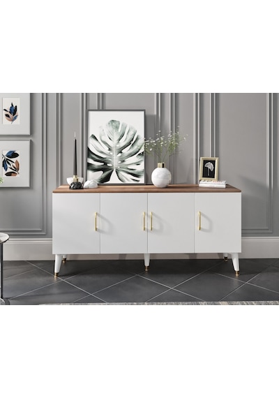 Kznhome Yağmur Çok Amaçlı Modern Konsol - Cevizbeyaz Tamamı 1. Kalite Mdf