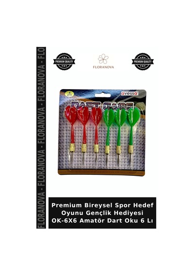 Premium Bireysel Spor Hedef Oyunu Gençlik Hediyesi Ok-6x6 Amatör Dart Oku 6 Lı