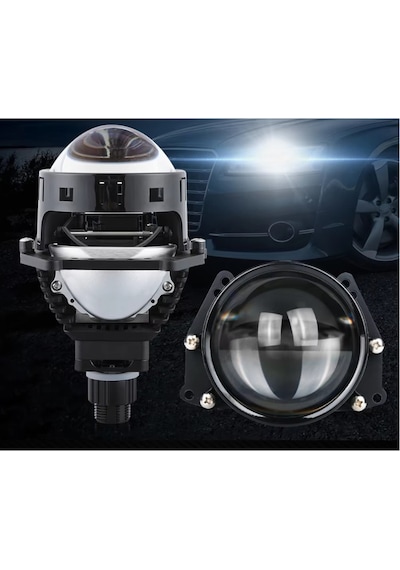 Vidalı Bi-led Far İçi Led Mercek 3 İnc Vidalı Somunlu Kısa Uzun Birlikte Uyumlu