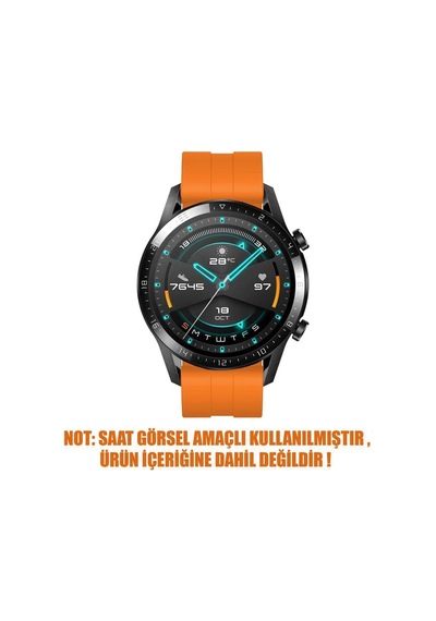 Huawei Watch Gt3 42mm Kordon, Silicone Rapidbands Turuncu Çok Renkli