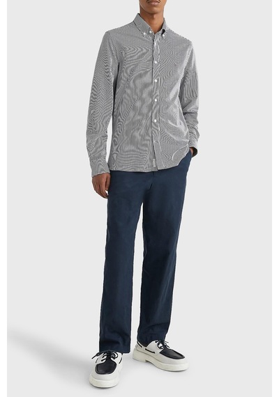 Tommy Hilfiger Erkek Gömlek Mw0mw30678 0a4 Beyaz-mavi Beyaz - Mavi